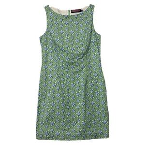 Vineyard Vines Green Starfish Print Mini Dress